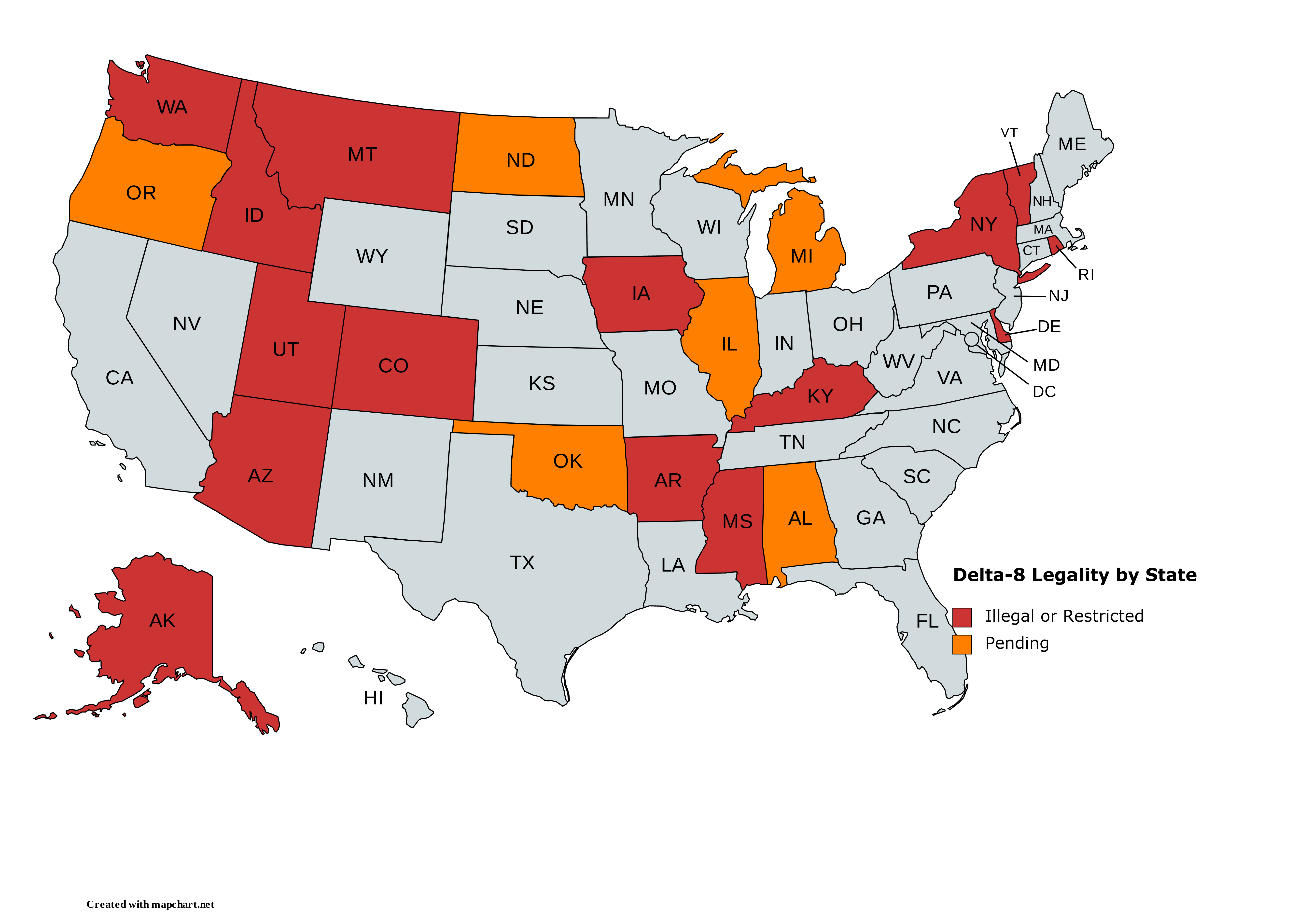 Delta8 legality map Patients Magazine
